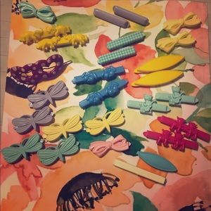 Vintage plastic barrettes